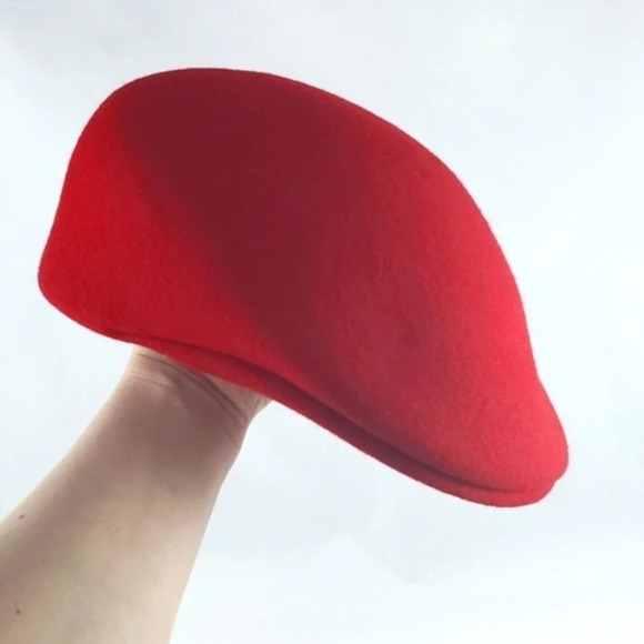 Mantles Unisex Red 100% Wool Cap Hat One Size - Picture 2 of 9